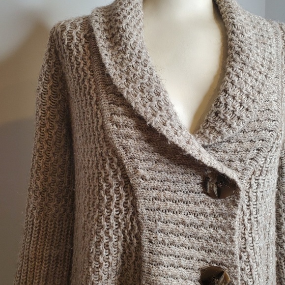 J. Jill Shawl Neck Collar Cardigan Alpaca Blend - Picture 4 of 7